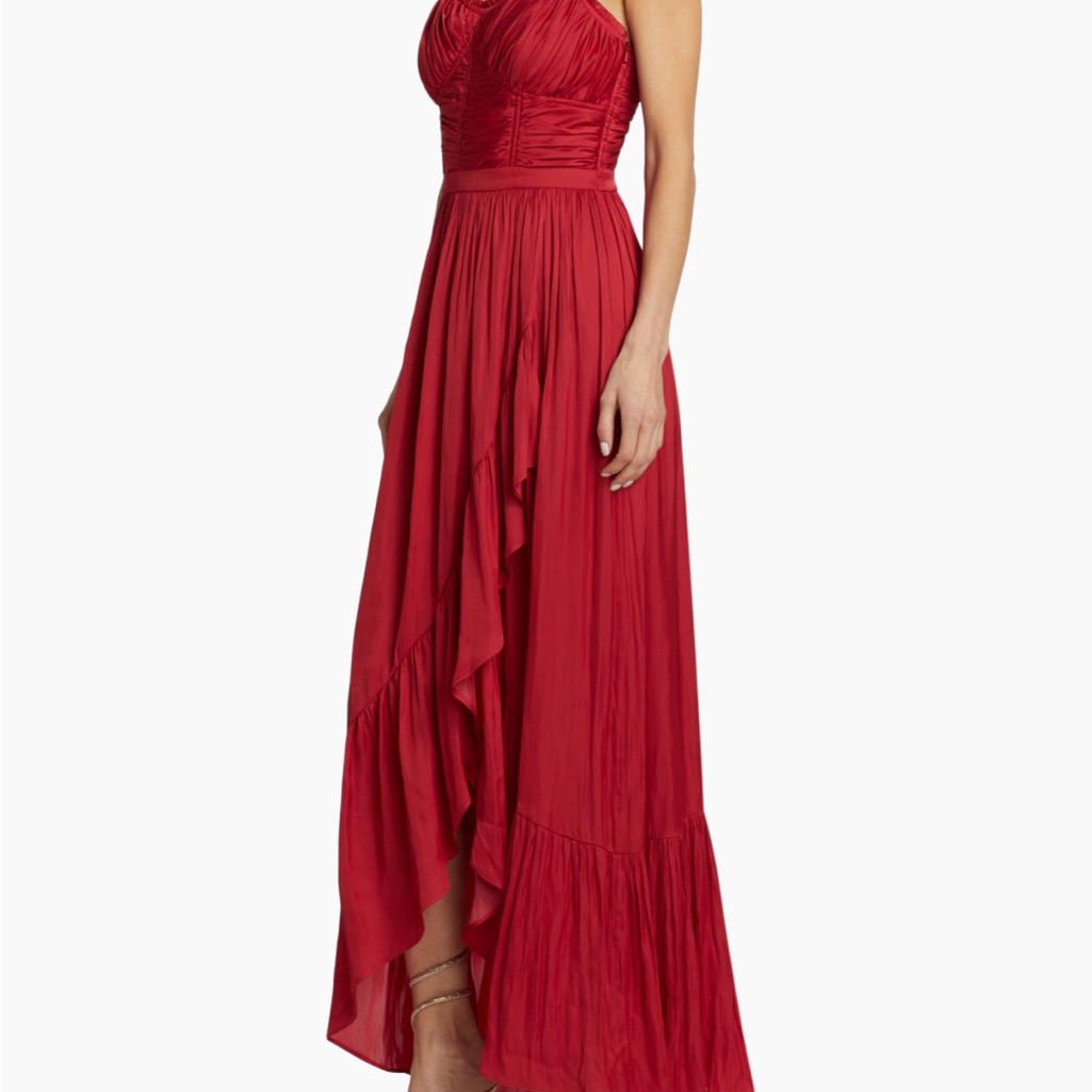 Ramy Brook Braelyn Maxi Wrap Red Dress This Season $545